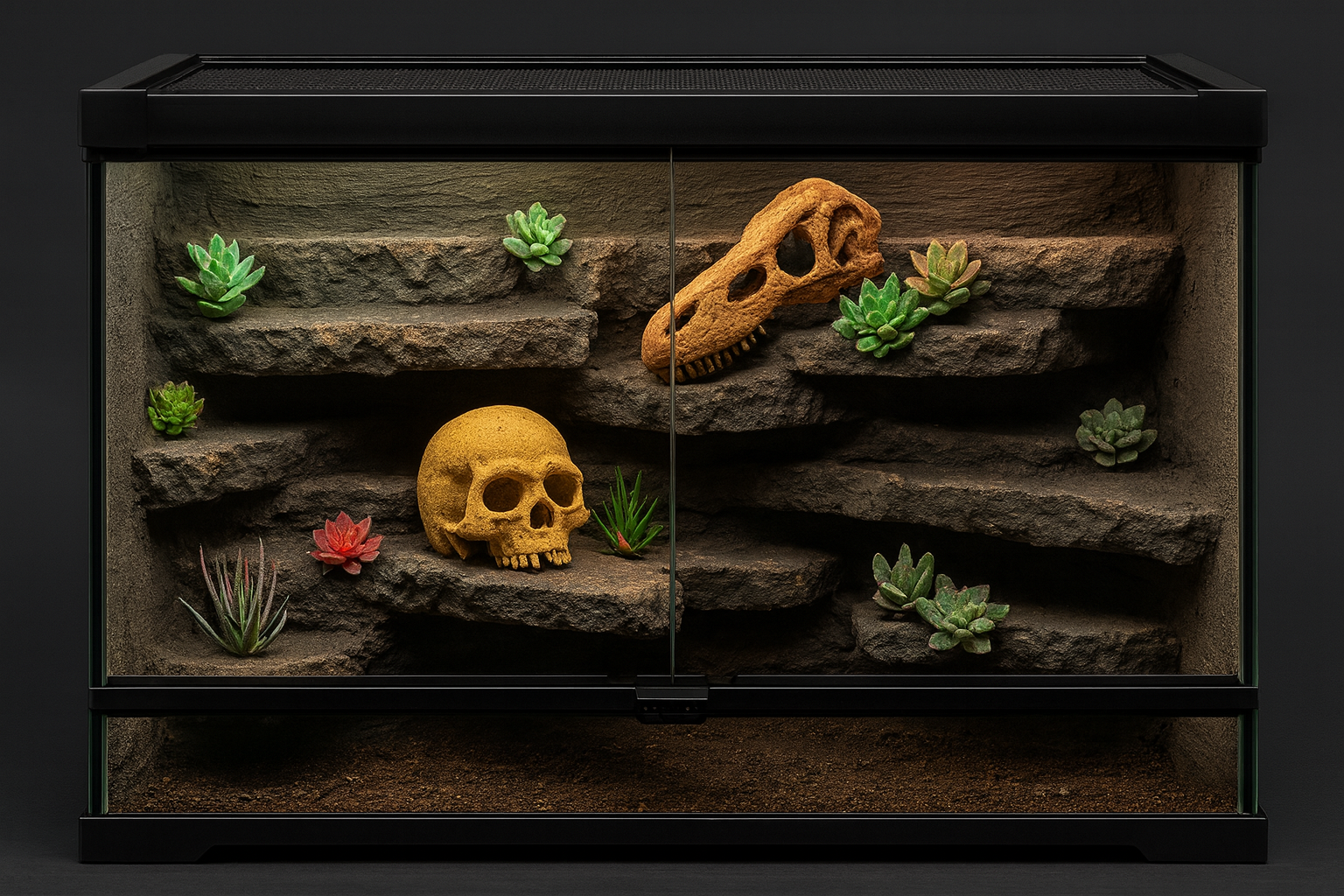 Wüsten-Terrarium (Desert) – trocken & felsig